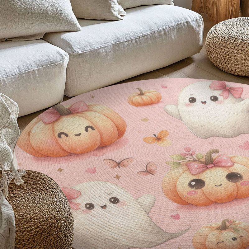 Tapis tressé Boo & Gourd, Rond 5 pi
