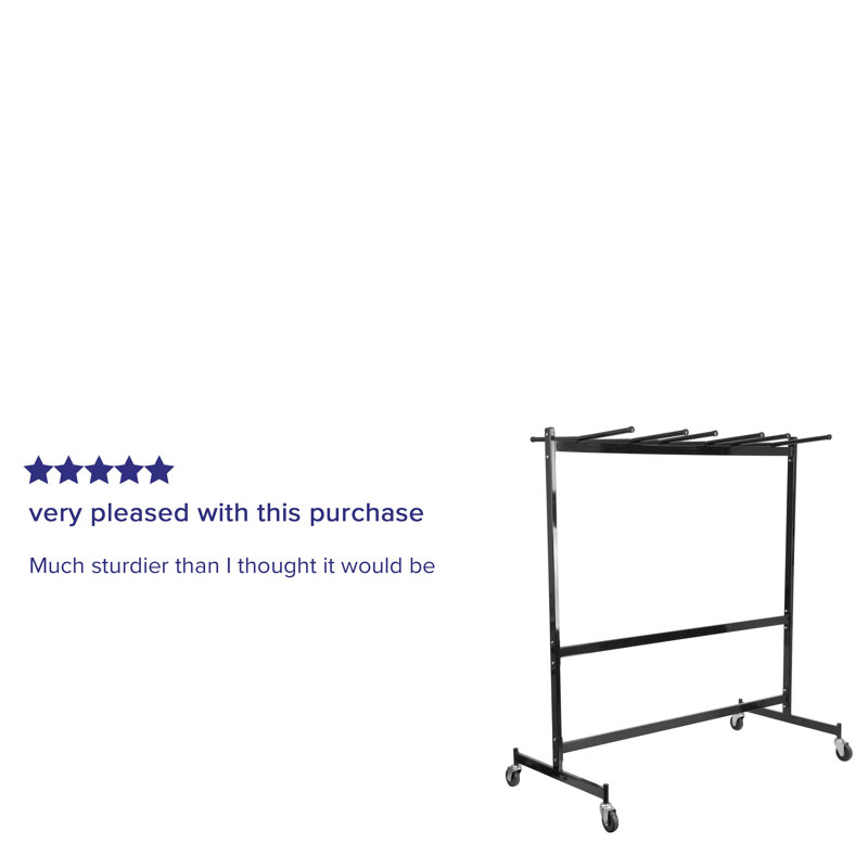 Regency Hanging Chair and 72" - 96" Long Table Combo Dolly with Swivel Casters