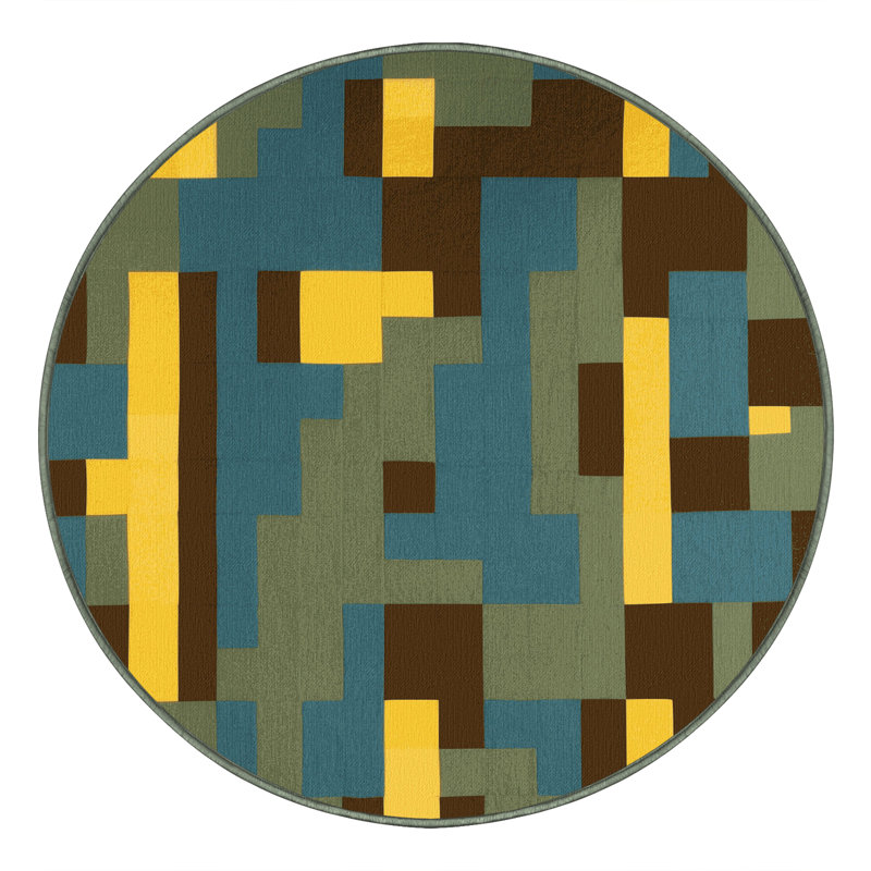Tapis carrelé, Rond 3 pi