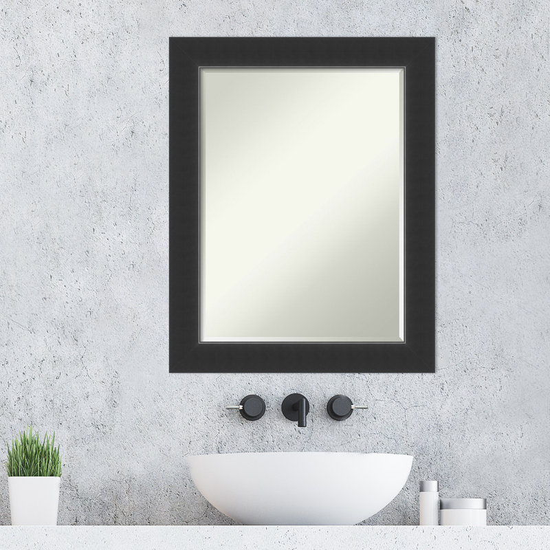 Wood Flat Wall Mirror, 29'' x 23''