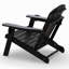 Chaise Adirondack pliante Hdpe pour l'extérieur avec porte-gobelet (ensemble de 6)-782023084