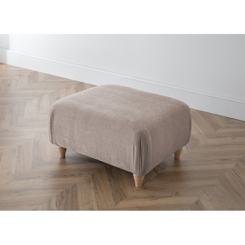 Charlotte-Ann Soft Touch Square Footstool, Putty