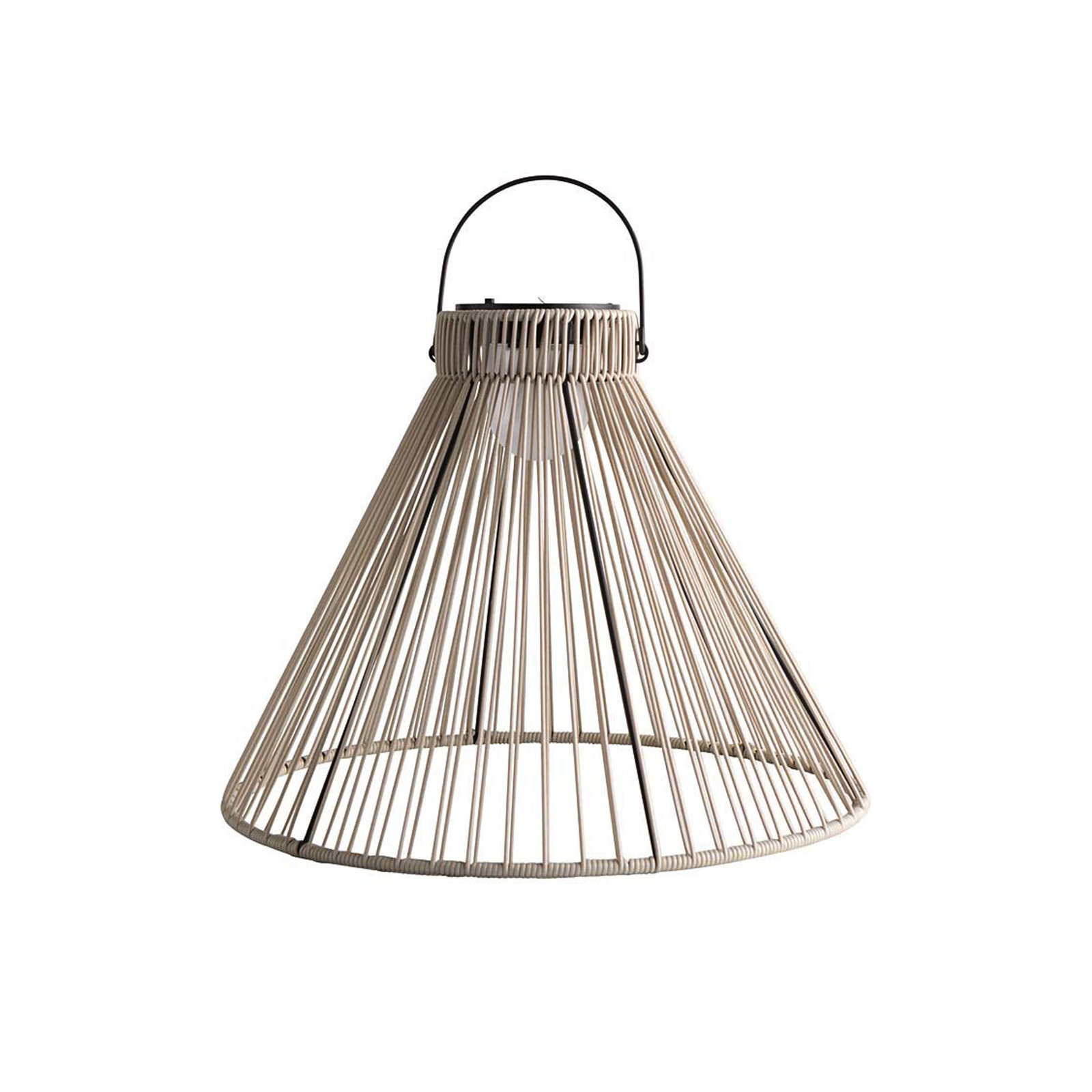 15" Solar Powered Integrated LED Outdoor Hanging Light, White