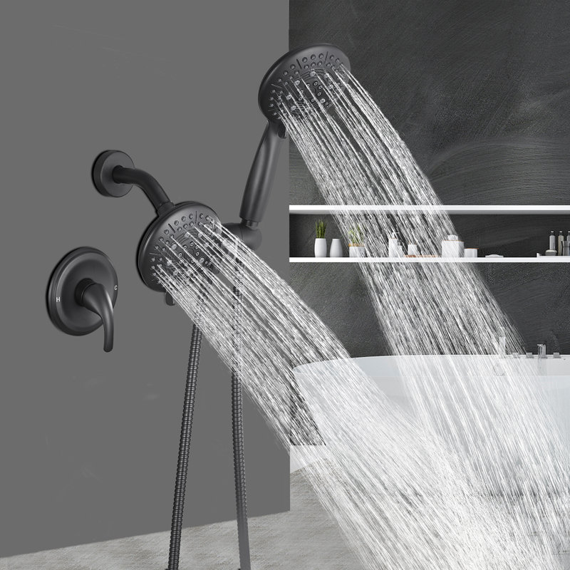 Massage/Jet Handheld Shower Head 1.8 GPM GPM, Black
