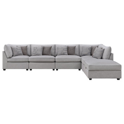 Lafayette Grey 6Piece Upholstered Sectional Sofa