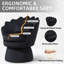 Fauteuil d'appoint rembourré et pivotant en velours-368100631