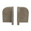 Arched Travertine Bookends In Tan Marble