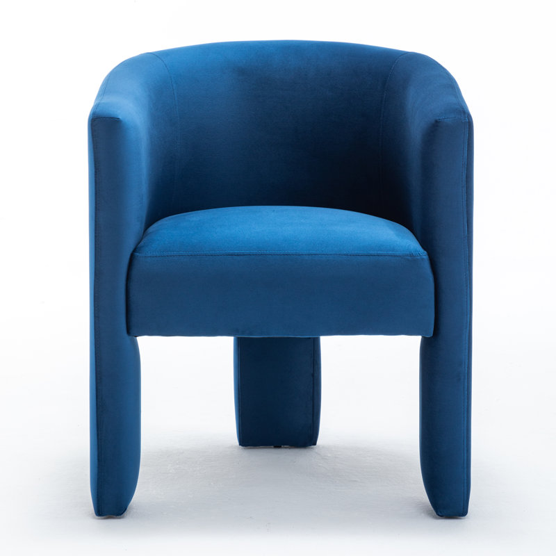 29.13'' H Velvet Curved Dining Chair, Navy