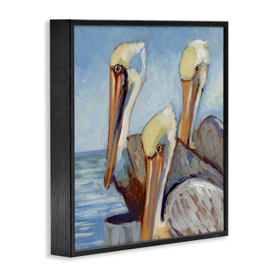 «Nautical Pelican Trio», estampe numérique de Susan Winget