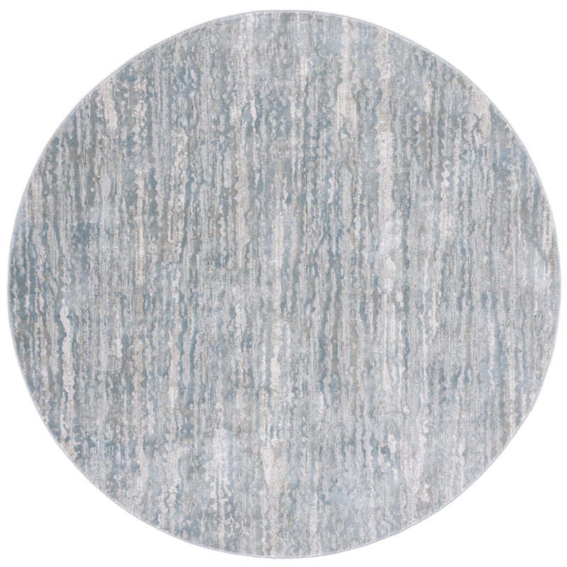 Aldfreck Performance Abstract Rug, Round 6'4"