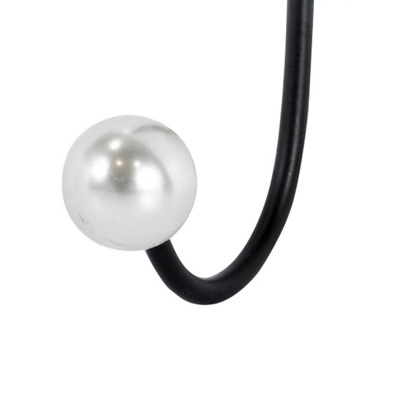 Tahiti Pearl Set Of 2 Over Door Hooks, Matte Black
