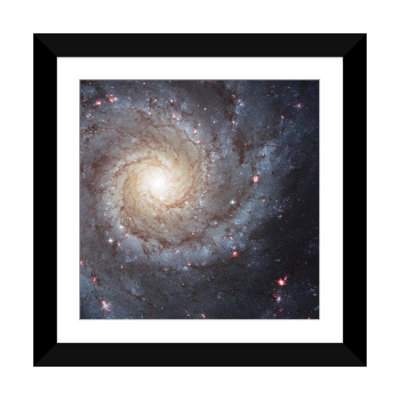 " Radiating Hydrogen Clouds, Messier 74 (The Phantom Galaxy) " by NASA