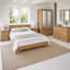 Pursley 4-Piece Bedroom Set, Waxed Solid Pine - Wardrobe, Chest of Drawers & 2 Bedsides