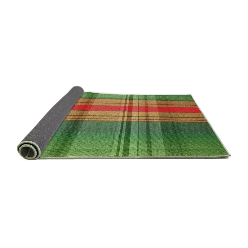 Tapis décoratif vert écossais, Rond 3 pi