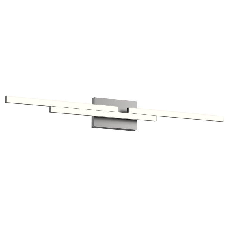 Barre d'éclairage de salle de bain à DEL 3 lumières Anello, Nickel brossé