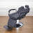 Heavy Duty Barber Chair With Reclining Back - High-Density Sponge, Stable Steel Base, Includes Cape