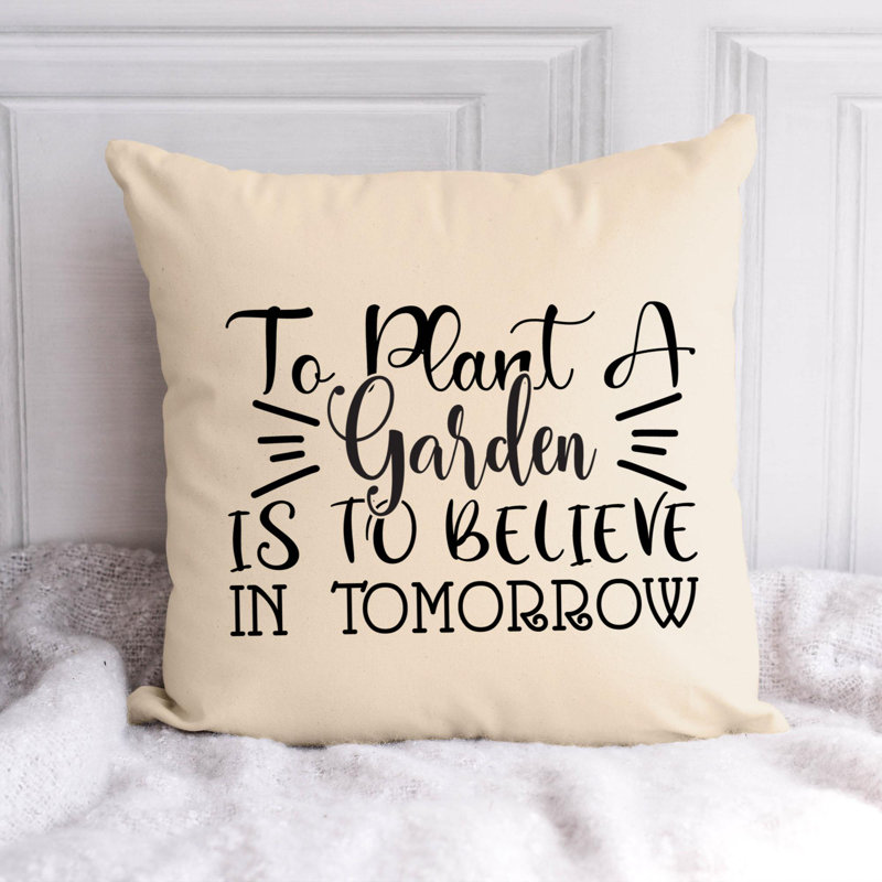 Citation amusante «Garden Lover» 404 - Coussin décoratif inclus, H 18 po x l 18 po