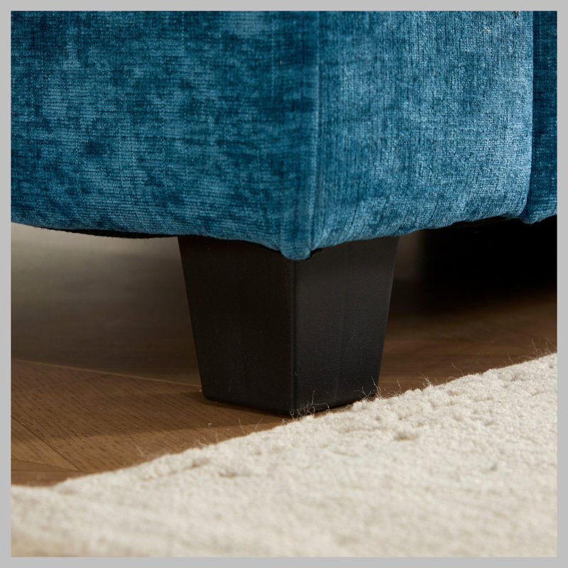 Canapé en chenille 2 places, Bleu, H 33,1 po x l 81,9 po x P 30,3 po