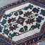 Tapis de bain turc rétro bleu Oushak