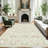 Floral Washable Living Room Rug Non Slip, Low Pile Foldable Printed Mat, Soft Non Shedding Floor Covering-2140837381