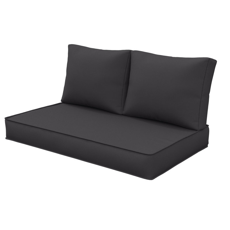 3-Piece Outdoor 5" Replacement Cushion Set Seat/Back Cushion，Only cushions, Gray