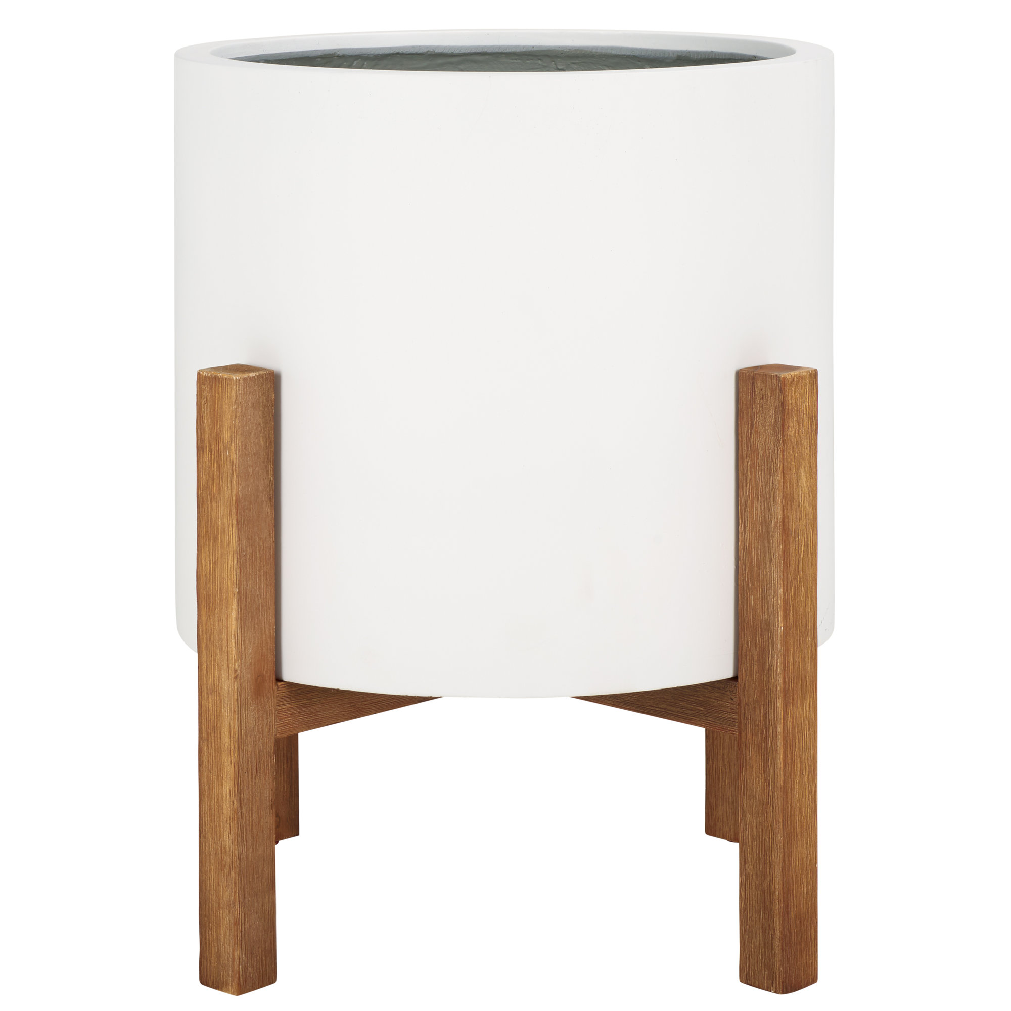 Tabitha Pot Planter, White, 29.3" H X 25.3" W X 25.3" D