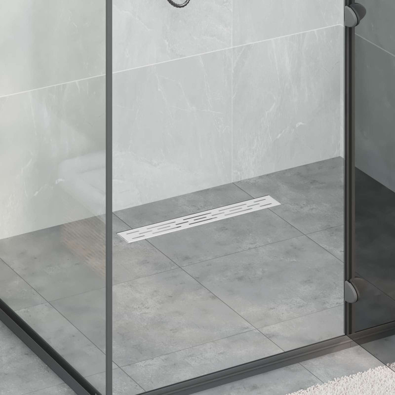  Shower Drain Height Adjustable Stainless Steel 304 Modern Rectangular
