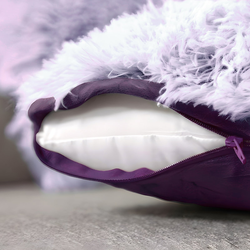 Coussins décoratifs Cheer, Mauve, Polyester, 12 x 20