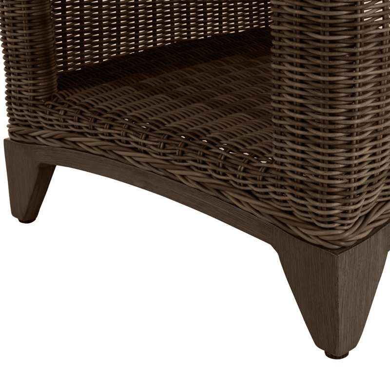 Astoria Outdoor Side Table, Raffia/Oak