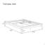 Structure de lit plateforme en bois de bambou sec 12 pouces, avec lattes de bois et support en métal, aucun sommier requis, assemblage facile, naturel-1925484230-1925484234
