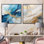 Ensemble de 2 collages carrés bleus et blancs Glacier Charm II