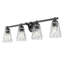 Meuble-lavabo 4 lumières noir mat Andree-123222924-128495627-128495628