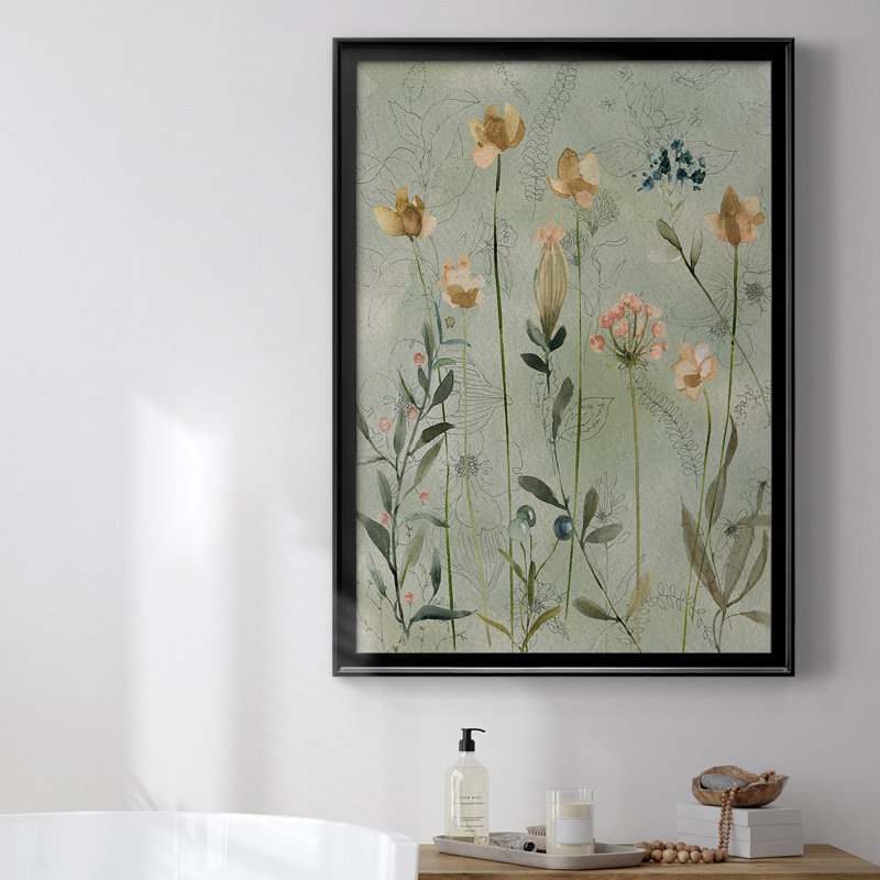 " Botanical Sketchbook ", 42.5" H x 30.5" W, Black