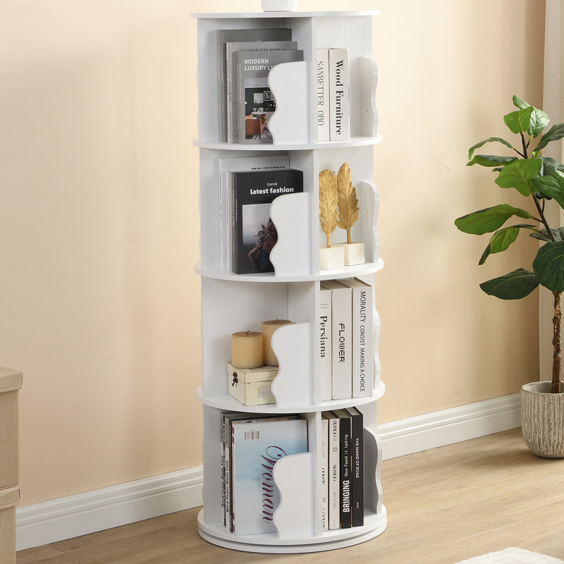 Tour à livres rotative à 4 niveaux (avec pare-chocs)