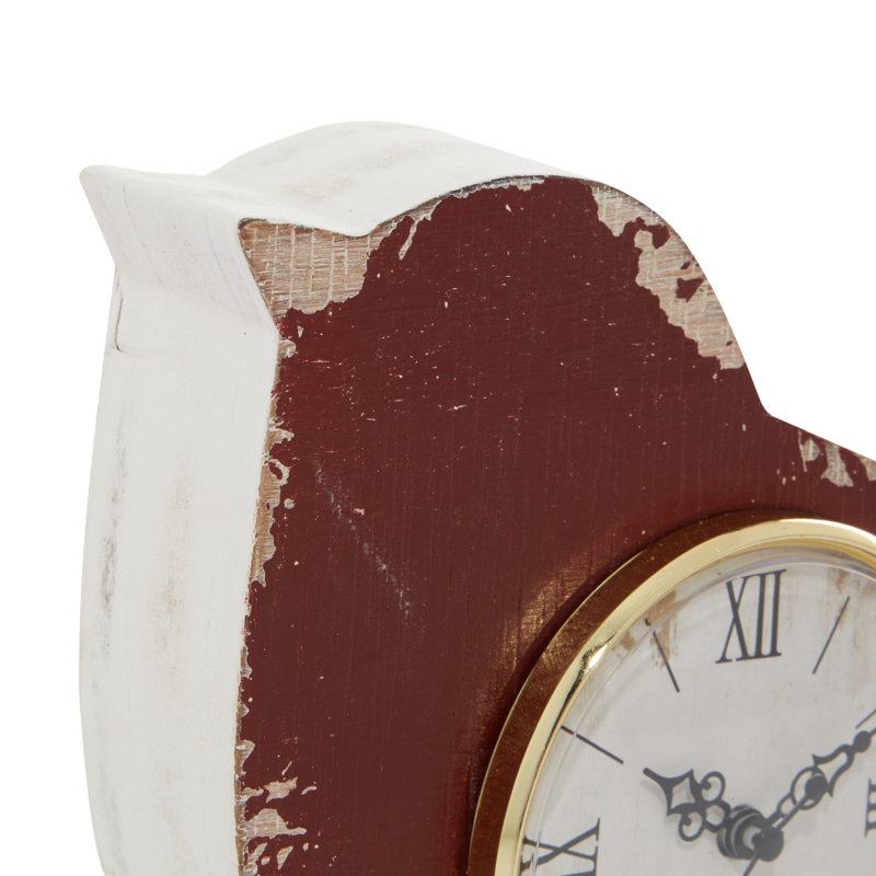 Horloge de table analogique analogique rouge