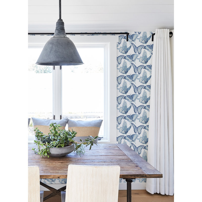  Rouleau de papier peint L 33 pi x l 20,5 po Wynkoop, Bleu