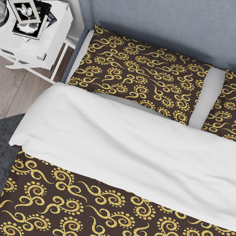 Ensemble de housse de couette mid-century tourbillon ii, Housse de couette très grand + 2 taies décoratives