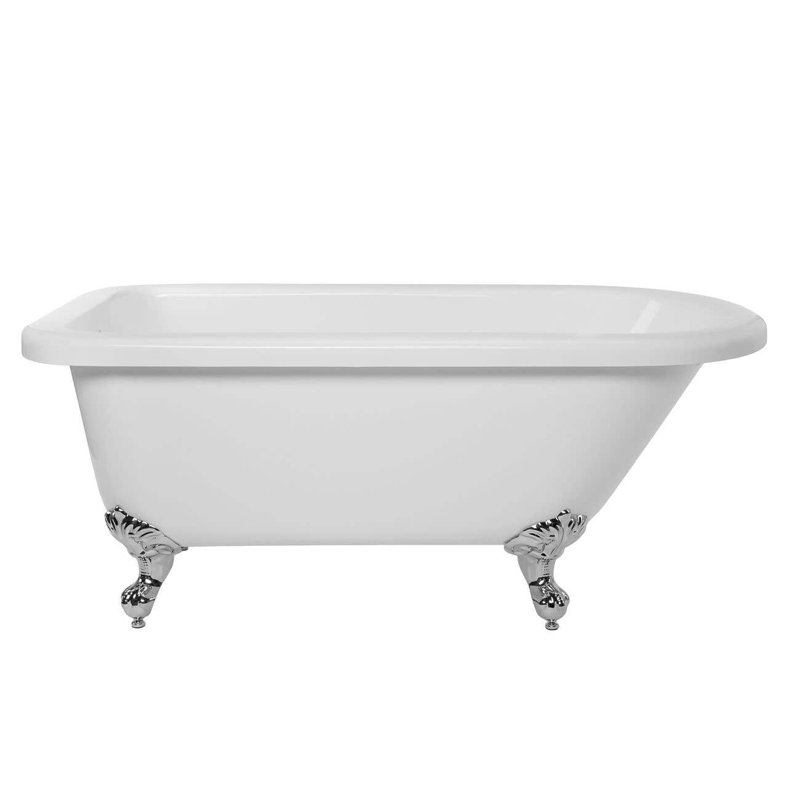 Savanna 59'' x 29'' Soaking Acrylic Bathtub, Chrome