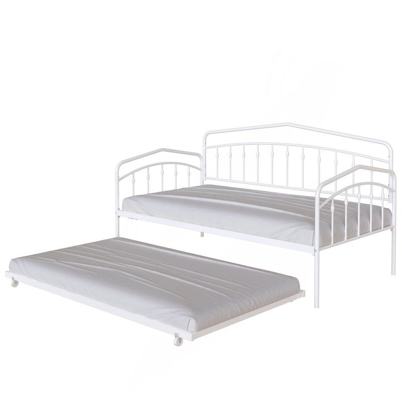 Twin Daybed With Twin Trundle, White