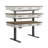 Isamu Adjustable Height Solid Wood Steel Writing Desk
