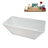63" Streamline Soaking Freestanding Tub and Tray With Internal Drain-112235265
