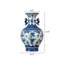 Vase en céramique 10,64 "bleu et blanc Jingdezhen