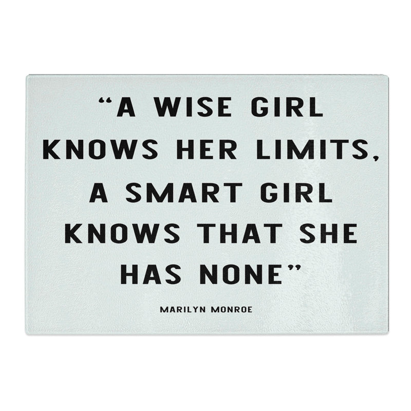 A Smart Girl Typography Chopping Board, 0.4cm H x 20cm W x 28.5cm L