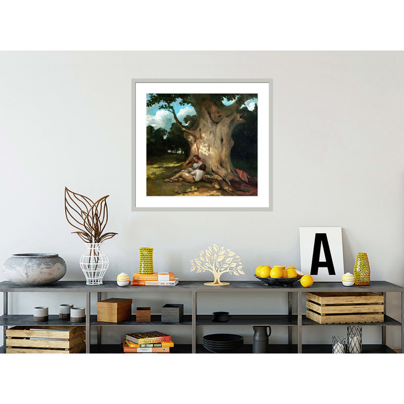 «The Large Oak» par estampe numérique encadrée, 33,5 po H x 35,67 po po