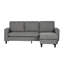 Upholstered L-Shaped 3-Seater Sectional Sofa with Footstool-683723508