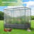 Galvanized Raised Garden Bed with Mesh Crop Cage, Rectangular Planter Box with Animal Protection Net-753054497