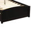Lit plateforme simple avec deux tiroirs, espresso
