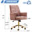 Ergonomic Mid-Back Swivel Office Chair,Comfortable Corduroy Office Chair-1209393974