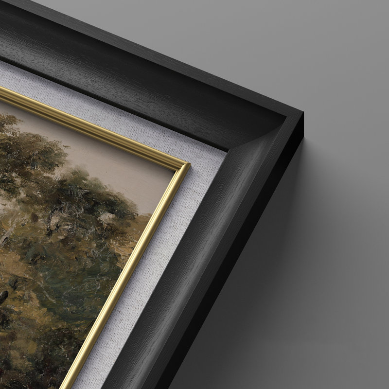 Set of 2 Premium Framed Art Artworks on Premium Canvas with 26"x36" Frame, Black