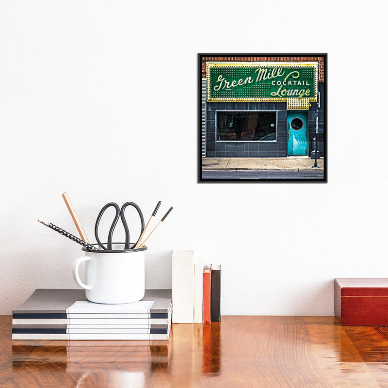 «Green Mill Cocktail Lounge» par Raymond Kunst, impression sur toile tendue, H 37 po x l 37 po x P 1,5 po, Pas de tapis
